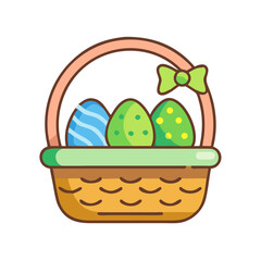 Cute pink Easter Basket Icon – Perfect for Logos, Apps, and Branding