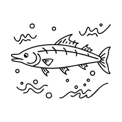 barracuda icon, barracuda vector illustration-simple illustration of barracuda, perfect for barracuda logos and icons