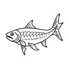 tarpon icon, tarpon vector illustration-simple illustration of tarpon, perfect for tarpon logos and icons