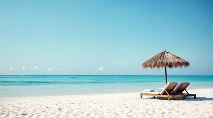 Solitary Lounge Spot on Quiet Tropical Shoreline