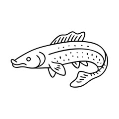 bichir icon, bichir vector illustration-simple illustration of bichir, perfect for bichir logos and icons