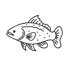 barramundi icon, barramundi vector illustration-simple illustration of barramundi, perfect for barramundi logos and icons