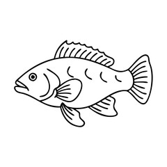 nile perch icon, nile perch vector illustration-simple illustration of nile perch, perfect for nile perch logos and icons