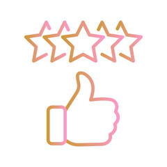Fototapeta premium Star Rating Vector Icon