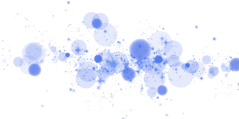 A beautiful and serene blue bokeh effect showcases glowing orbs with soft sparkles on a clear and elegant background