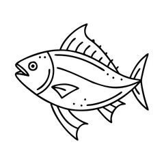 yellowtail icon, yellowtail vector illustration-simple illustration of yellowtail, perfect for yellowtail logos and icons
