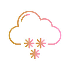 Snowfall Vector Icon