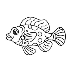 mandarin fish icon, mandarin fish vector illustration-simple illustration of mandarin fish, perfect for mandarin fish logos and icons