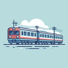 cool train image vector
