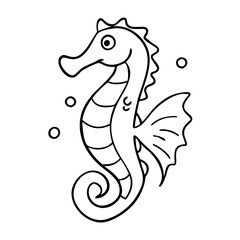 seahorse icon, seahorse vector illustration-simple illustration of seahorse, perfect for seahorse logos and icons