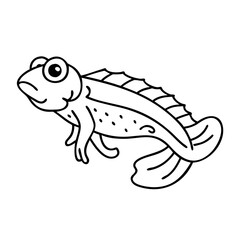 mudskipper icon, mudskipper vector illustration-simple illustration of mudskipper, perfect for mudskipper logos and icons