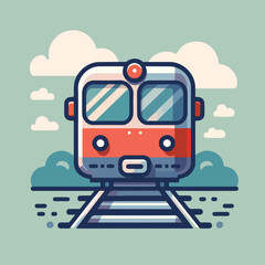 cool train image vector