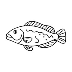 wrasse icon, wrasse vector illustration-simple illustration of wrasse, perfect for wrasse logos and icons