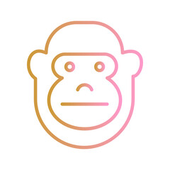 Gorilla Vector Icon