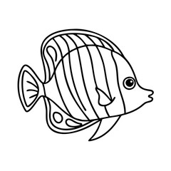 Obraz premium butterflyfish icon, butterflyfish vector illustration-simple illustration of butterflyfish, perfect for butterflyfish logos and icons