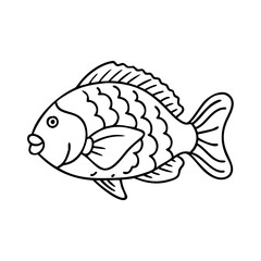 parrotfish icon, parrotfish vector illustration-simple illustration of parrotfish, perfect for parrotfish logos and icons