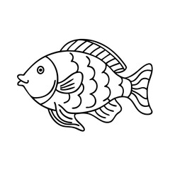 parrotfish icon, parrotfish vector illustration-simple illustration of parrotfish, perfect for parrotfish logos and icons