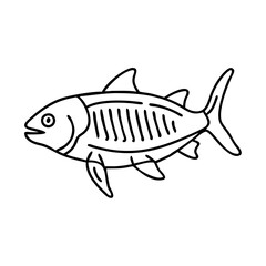 bonefish icon, bonefish vector illustration-simple illustration of bonefish, perfect for bonefish logos and icons