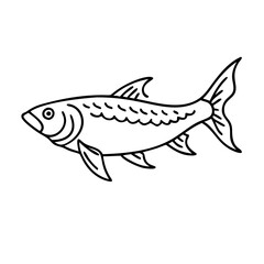 Fototapeta premium tarpon icon, tarpon vector illustration-simple illustration of tarpon, perfect for tarpon logos and icons