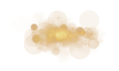 A dreamy bokeh of numerous glowing golden orbs combined with soft sparkles creates a truly magical atmosphere