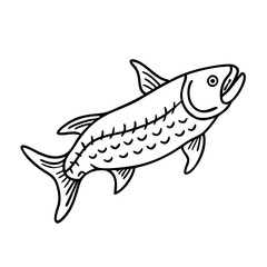 tarpon icon, tarpon vector illustration-simple illustration of tarpon, perfect for tarpon logos and icons