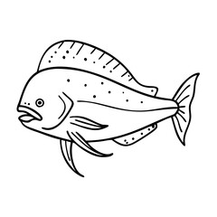 dorado mahi mahi icon, dorado mahi mahi vector illustration-simple illustration of dorado mahi mahi, perfect for dorado mahi mahi logos and icons
