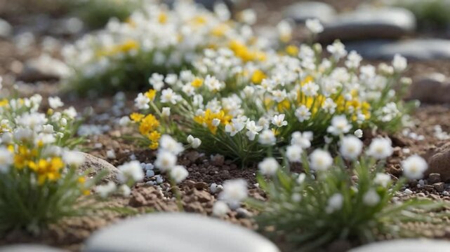 Yellow-tuft and Whiteblow Dwarfed. Saline Regions of Spring Steppes.