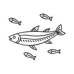 anchovy icon, anchovy vector illustration-simple illustration of anchovy, perfect for anchovy logos and icons