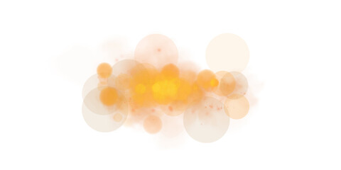 A stunning bokeh effect showcases beautiful orange and yellow hues with glowing orbs and soft, shimmering sparkles