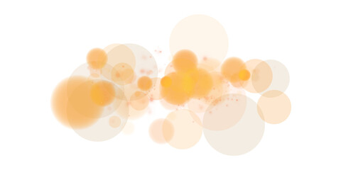 A beautiful bokeh effect featuring glowing orange orbs and delicate sparkles on a transparent background.