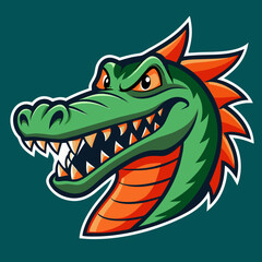 Minimal Alligator Vector Logo Design