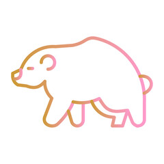 Brown Bear Vector Icon