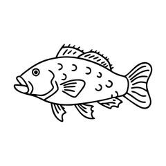 grouper icon, grouper vector illustration-simple illustration of grouper, perfect for grouper logos and icons