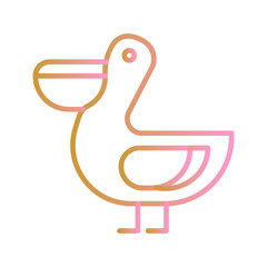 Obraz premium Pelican Vector Icon