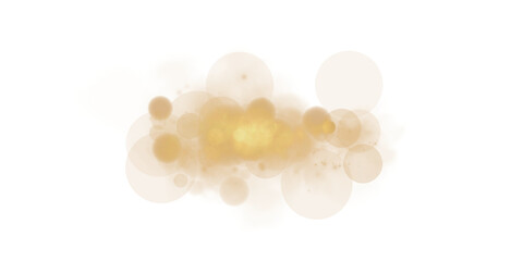 A serene bokeh effect with glowing orbs and sparkles in warm golden tones, creating an enchanting atmosphere