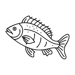 Obraz premium perch icon, perch vector illustration-simple illustration of perch, perfect for perch logos and icons