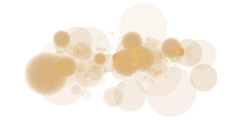 A stunning golden bokeh composition featuring glowing orbs and soft sparkles against a transparent backdrop.