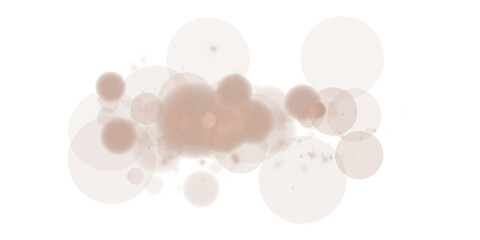 A captivating chocolate brown bokeh effect featuring soft orbs and delicate sparkles on a transparent background.