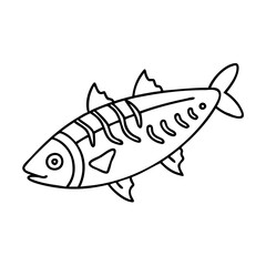 mackerel icon, mackerel vector illustration-simple illustration of mackerel, perfect for mackerel logos and icons