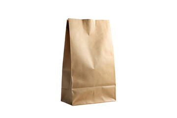 Eco-Friendly Brown Paper Bag for Sustainable Packaging   isolated on white background 