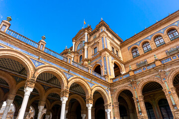 Plaza de Espana in Seville, Spanish Square, Andalusia, Spain