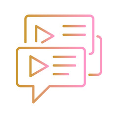 Testimonial Videos Vector Icon