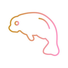 Manatee Vector Icon
