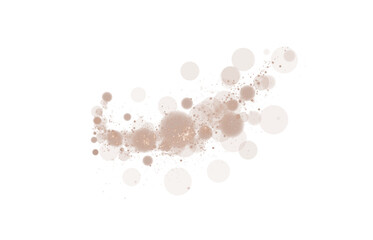 An enchanting and captivating chocolate brown bokeh effect showcases glowing orbs and soft, shimmering sparkles