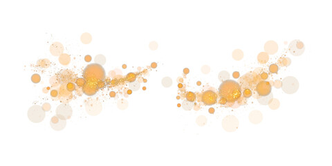 An incredibly beautiful bokeh effect featuring glowing orbs and soft sparkles that shimmer in golden and white colors