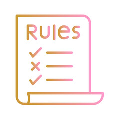 Obraz premium Classroom Rules Vector Icon