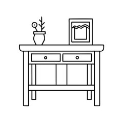 entryway table icon, entryway table vector illustration-simple illustration of entryway table, perfect for entryway table logos and icons