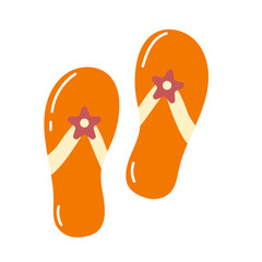 Flip Flop orange pair with star
