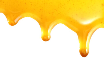   honey dripping  isolated on white background PNG ,AI GENERATED