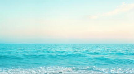 Obraz premium Tranquil Ocean Scene with Clean Pastel Palette